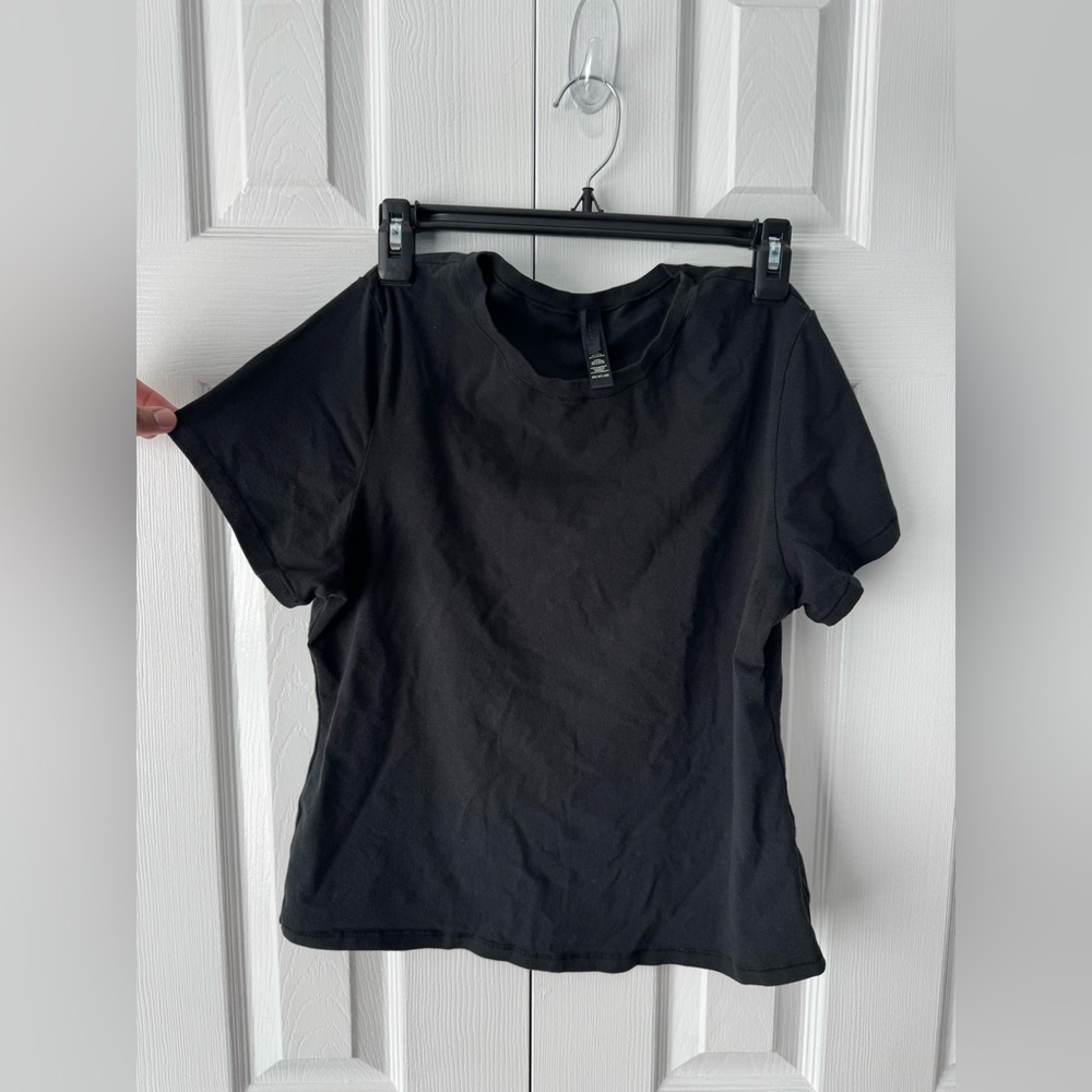 Skims Fits Everybody Black Stretch Cotton T-Shirt Women’s 2X